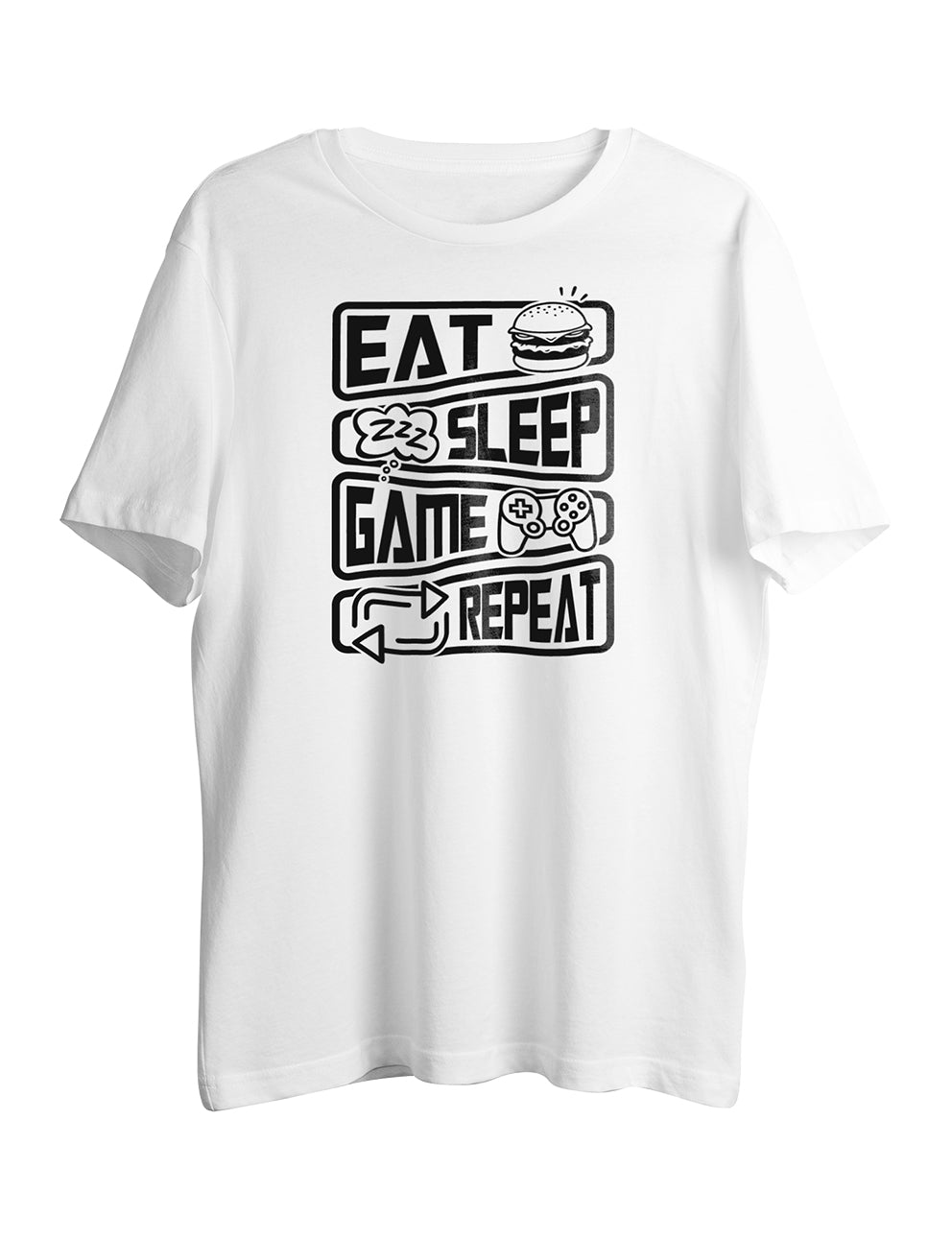 Eat Sleep Game Repeat Half Sleeve T-Shirt - LSNX