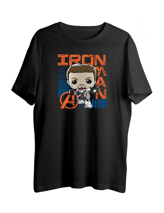 Iron Man Cartoon Version Half Sleeve T-Shirt - LSNX