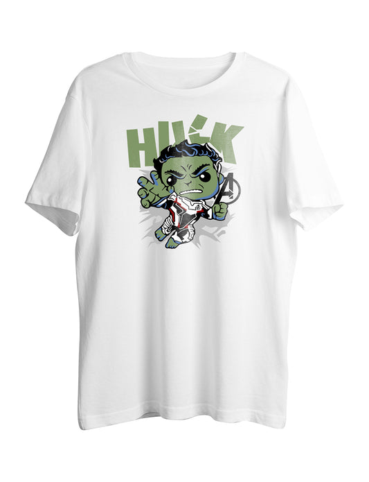 Hulk White Half Sleeve T-Shirt - LSNX