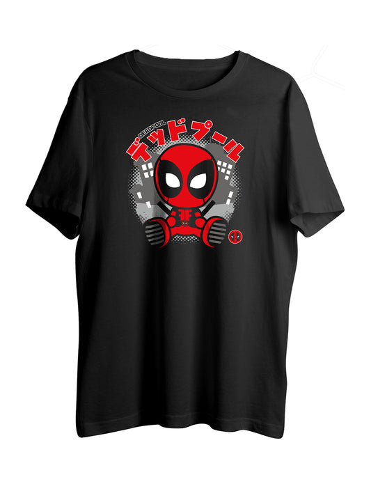 Deadpool Japanese Word Half Sleeve T-Shirt - LSNX