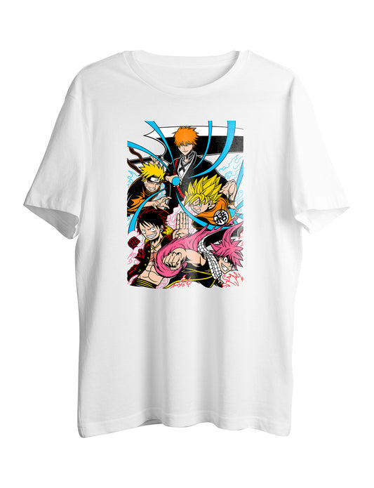 Four Legend Anime Characters Half Sleeve T-Shirt - LSNX