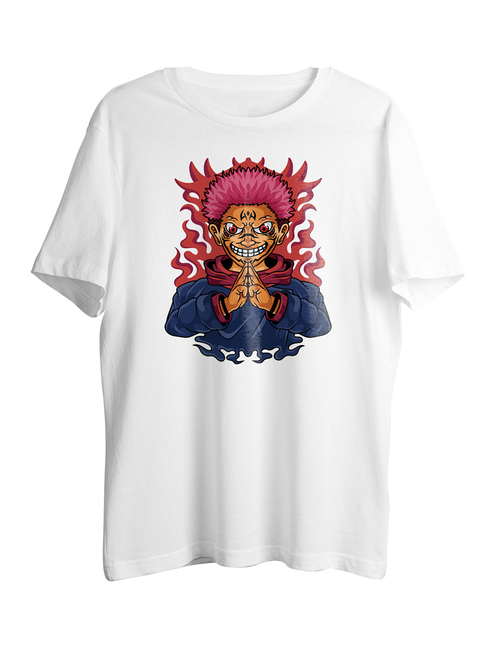 Cartoon Sukuna Half Sleeve T-Shirt - LSNX