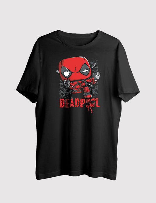 Mini Deadpool With Gun Half Sleeve T-Shirt - LSNX