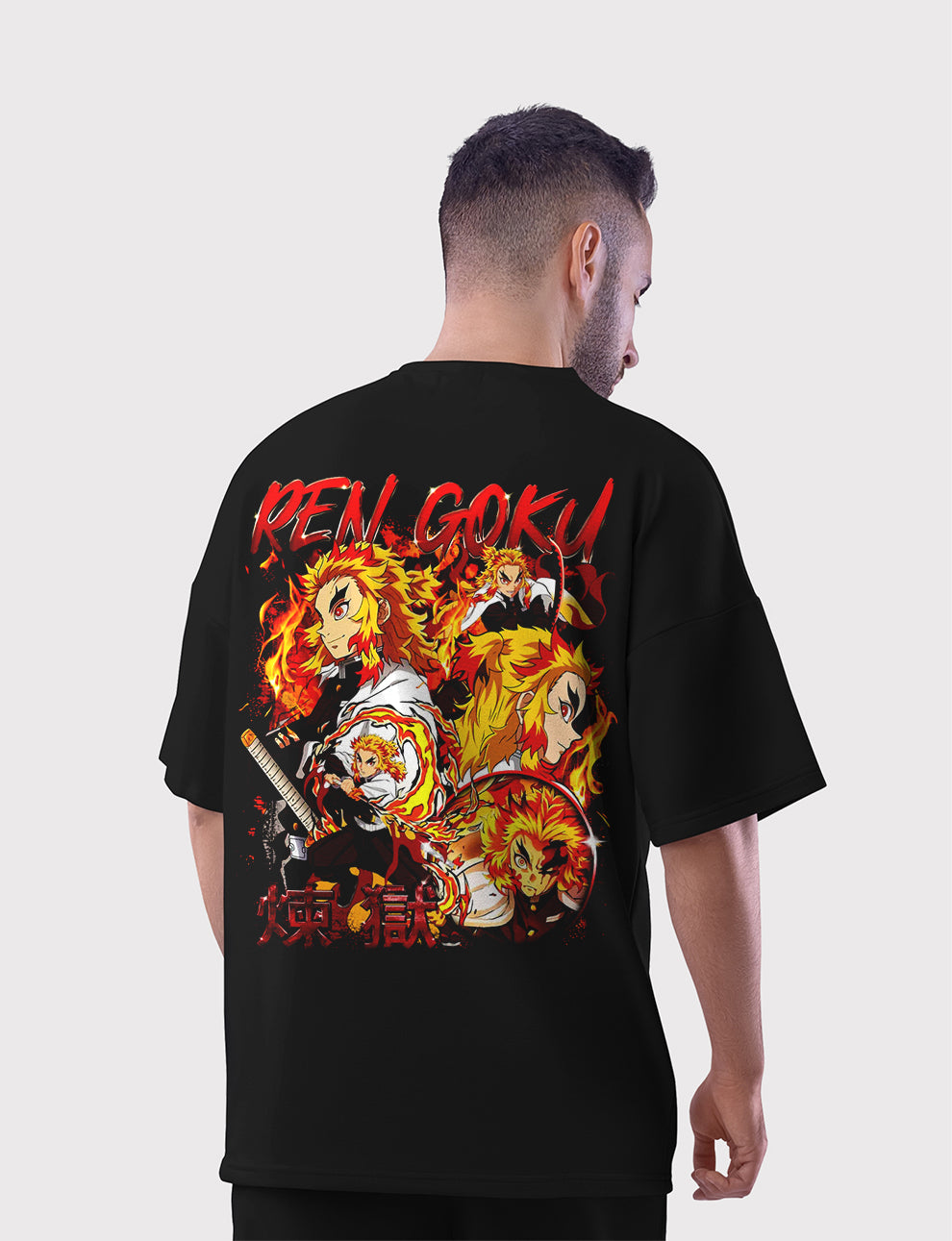 Rengoku Demon Slayer Oversized T-Shirt - LSNX